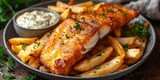 Crispy Fish and Fries A Delicious Dinner Option for Seafood Lovers Generative AI