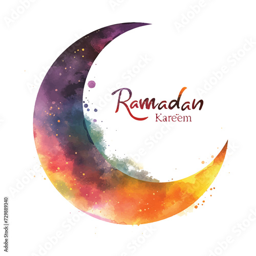 beautiful watercolor ramadan kareem festival greeting