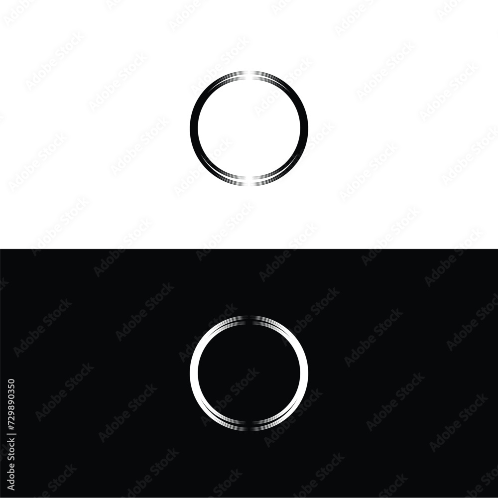 Black and white circle vector logo template design . Circle vector logo template design . Circle icon illustration Black and white circle vector logo template design . Circle vector logo template design . Circle icon illustration