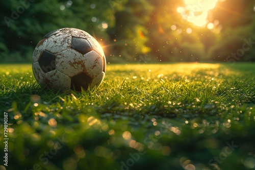 Sunny Afternoon Soccer Goal Generative AI