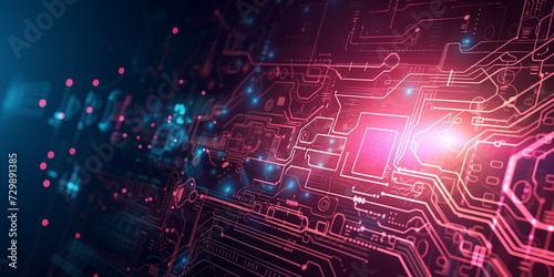 Cyber circuits background. photo