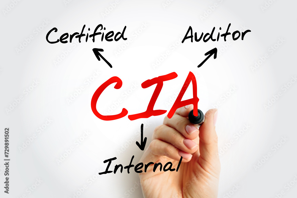 CIA - Certified Internal Auditor acronym, business concept background - obrazy, fototapety, plakaty 