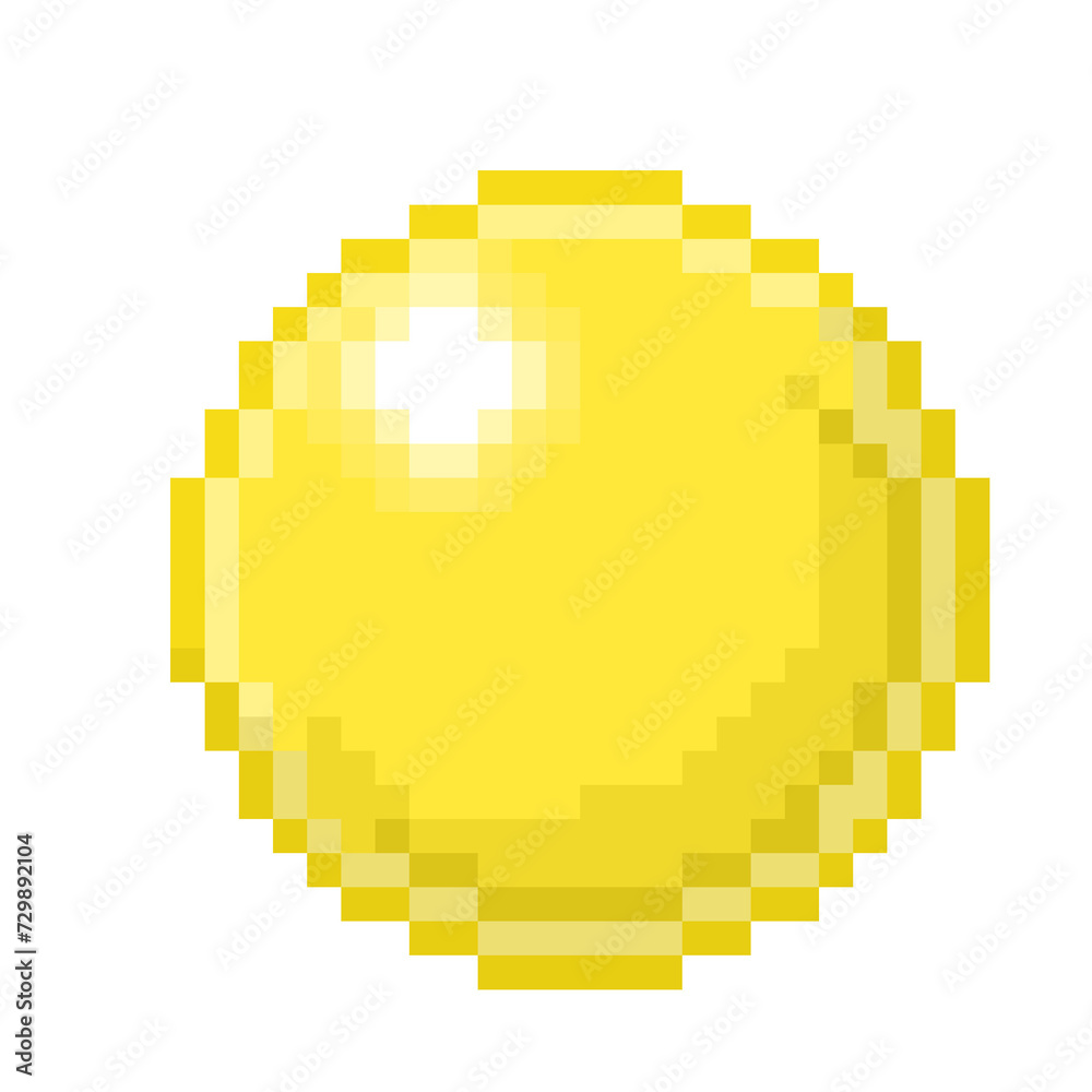 Pixel illustration of a gold ball