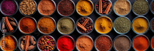 Various spices and herbs photo