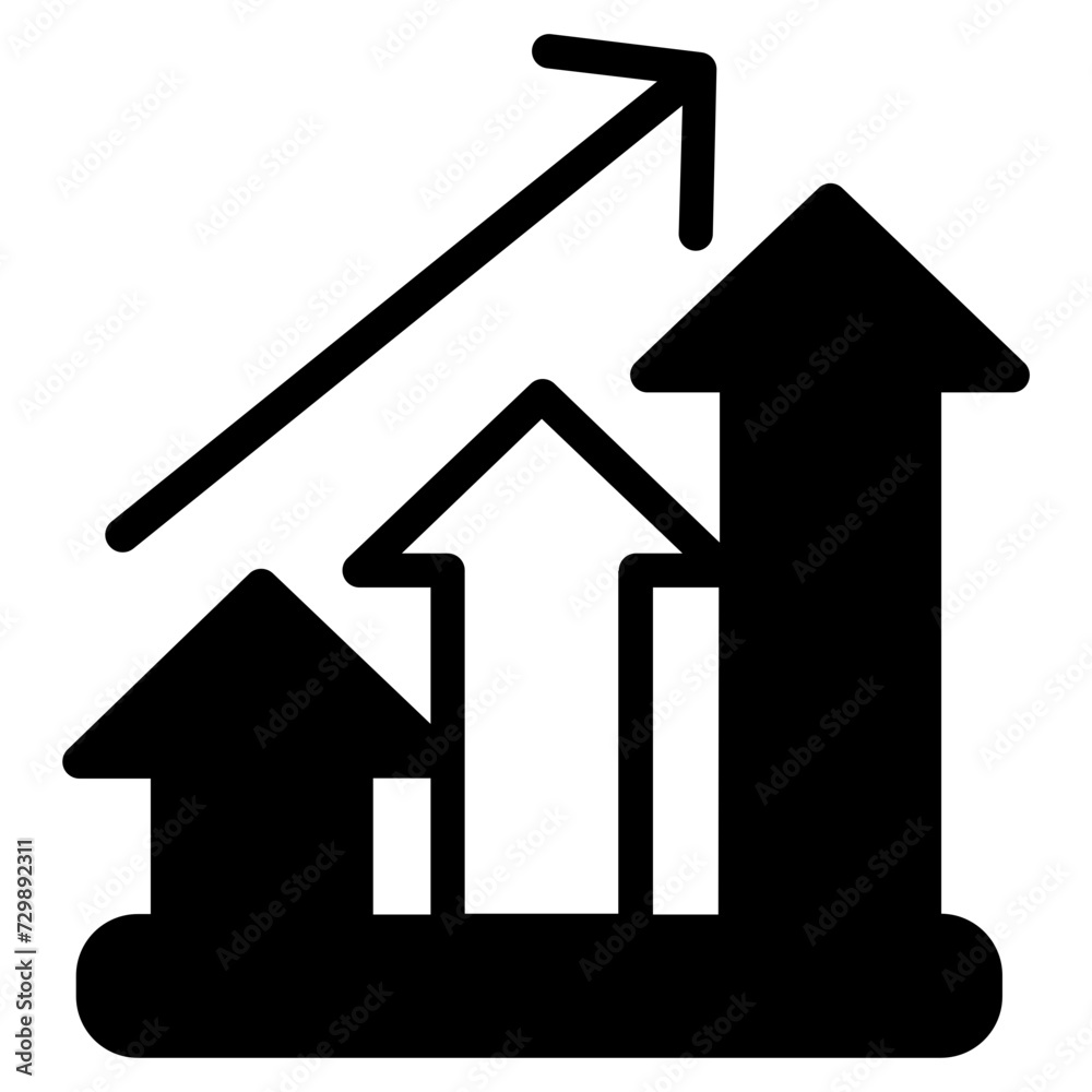 Continuous improvement glyph icon Continuous improvement glyph icon