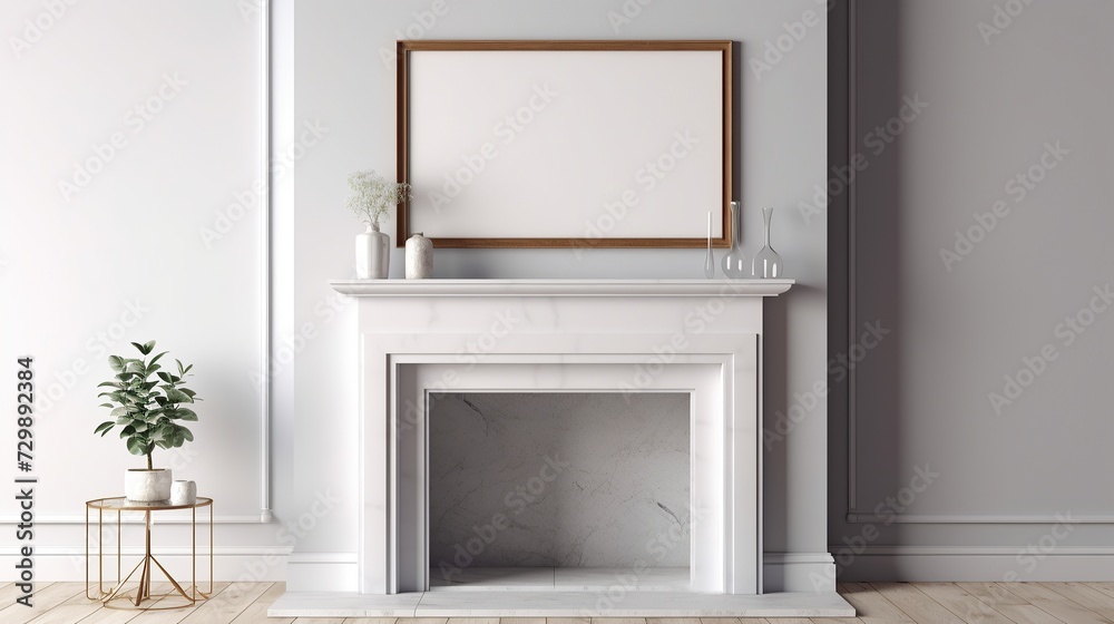 Elegant Living Room with Modern Fireplace and Decor Elegant Living Room with Modern Fireplace and Decor
