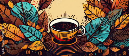coffee abstract panorama