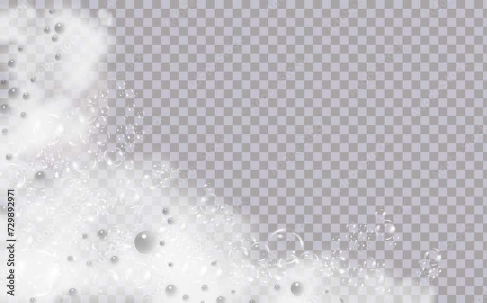 Photography Bath foam isolated on transparent background