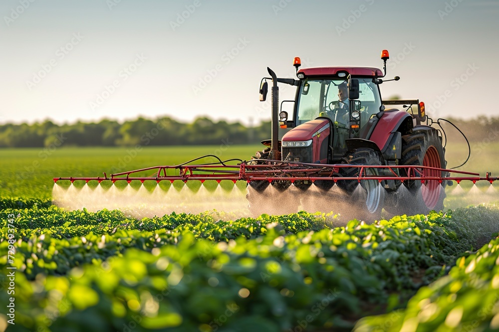 Fototapeta premium Tractor in Field