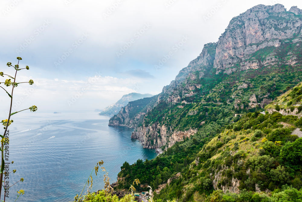 Road to Positano, Amalfi coast, Italy
