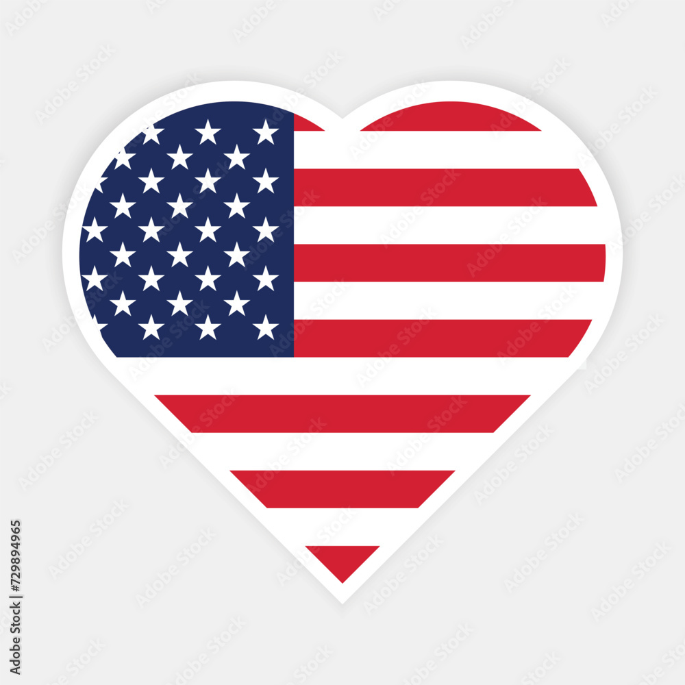 United States flag in Heart shape. Vector United States flag in Heart.
United States flag in Heart shape. Vector United States flag in Heart.