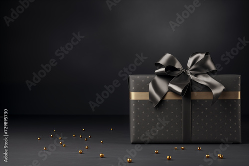 Black Friday gift, box with bow, gift, gift box, box, present, bounty photo