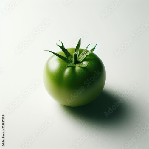 Wallpaper Mural green tomato on a white Torontodigital.ca