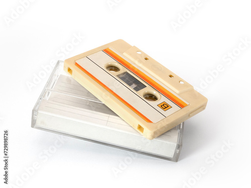 Cassette tape isolated on white background