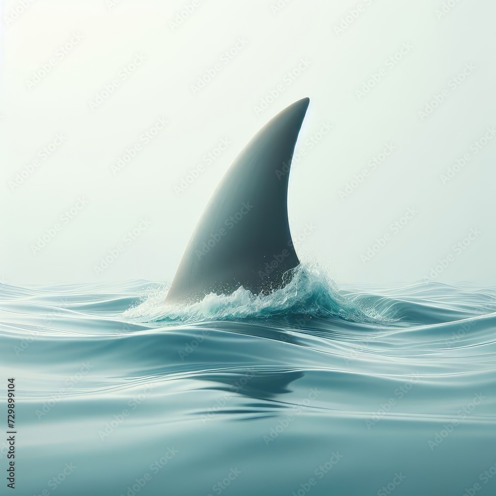 Fototapeta premium shark fin in water