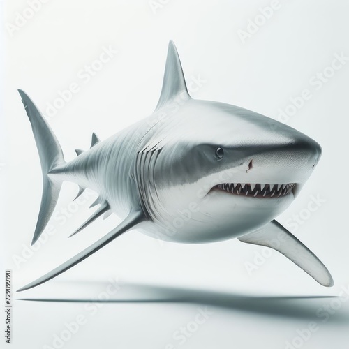 shark isolated on white