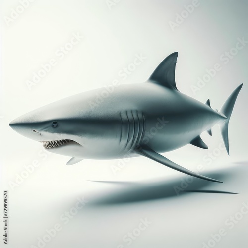 shark isolated on white