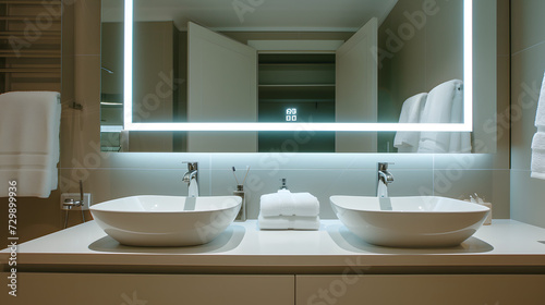 Intelligent bathroom mirror with built in high tech smart features