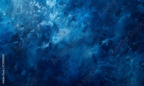 Paint navy blue color grunge trendy holographic texture, Generative AI  © simba kim