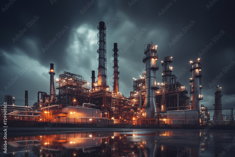 Oil and gas refinery plant