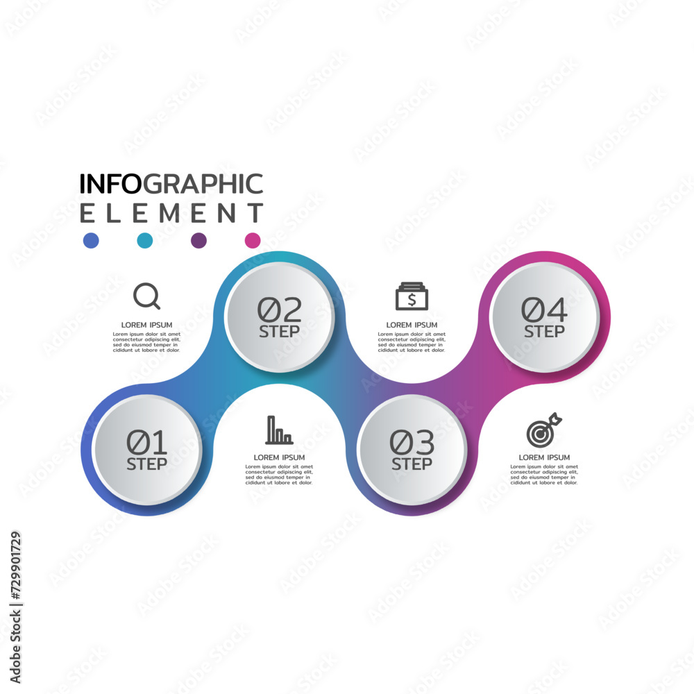 Vector Infographic label design with icons and 4 options or steps. Infographics for business concept. Can be used for presentations banner, workflow layout, process diagram, flow chart, info graph Vector Infographic label design with icons and 4 options or steps. Infographics for business concept. Can be used for presentations banner, workflow layout, process diagram, flow chart, info graph