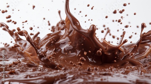 Abstract art of melting chocolate, ideal for showcasing dessert creations