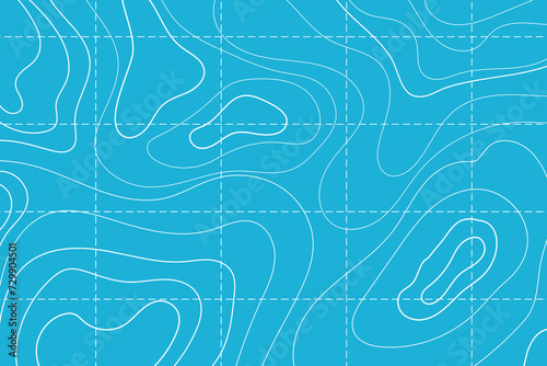 Topographic map with contour line grid water ocean, sea relief, depth. Nautical, cartography abstract area