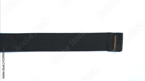 Safety strap end backpack strap isolated on white background