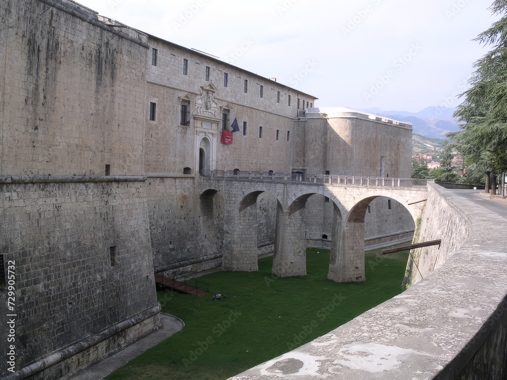 castle fortress of L'Aquila external walls