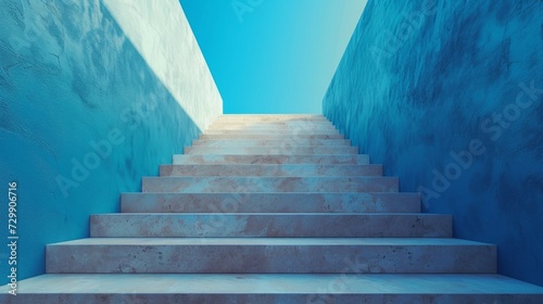 An abstract stairway leading upwards, symbolizing personal and academic growth © olegganko