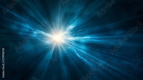 Abstract Enlightenment: Radiant beams of light emerge from a central point, s...