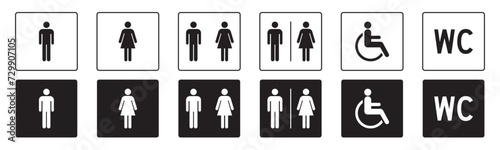 vector set of toilet signs