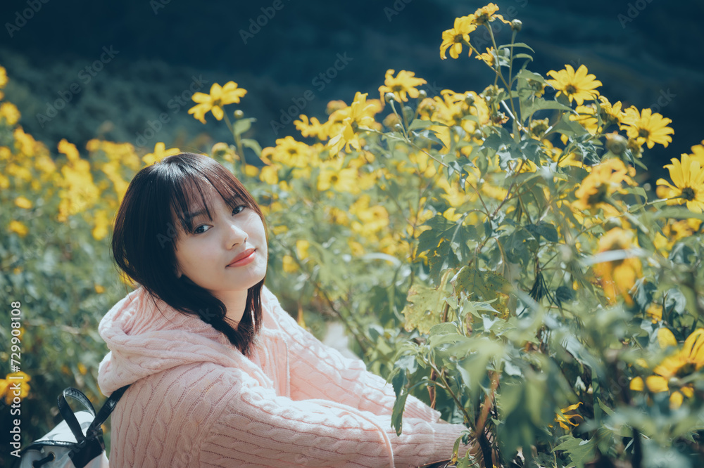 Naklejka premium woman travel