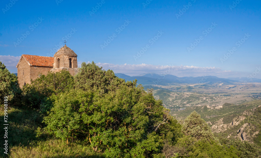 Orthodox church and beautiful landscape view