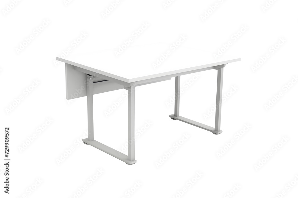 White desk office isolated on transparency background. White desk office isolated on transparency background.