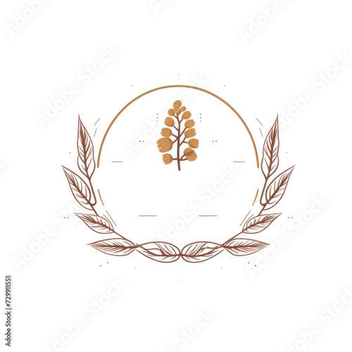 logo of brewery on white with empty space for name