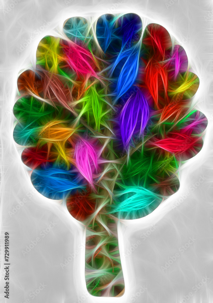 Drzewo. Autorski rysunek opracowany graficznie.
Kolorowe liście. - obrazy, fototapety, plakaty 