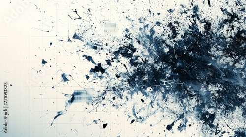 Chaos and Order: Chaotic splatters and organized grids collide, representing ...