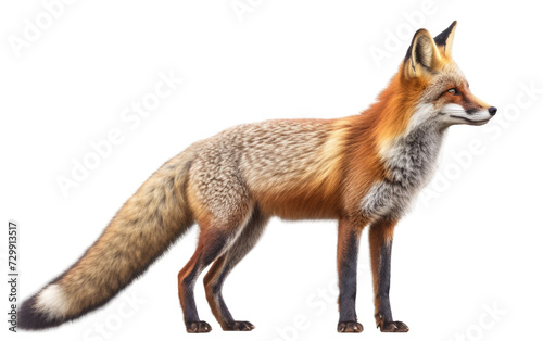 Witnessing the Skillful Maneuvers of the Red Fox in the Forest on a White or Clear Surface PNG Transparent Background.