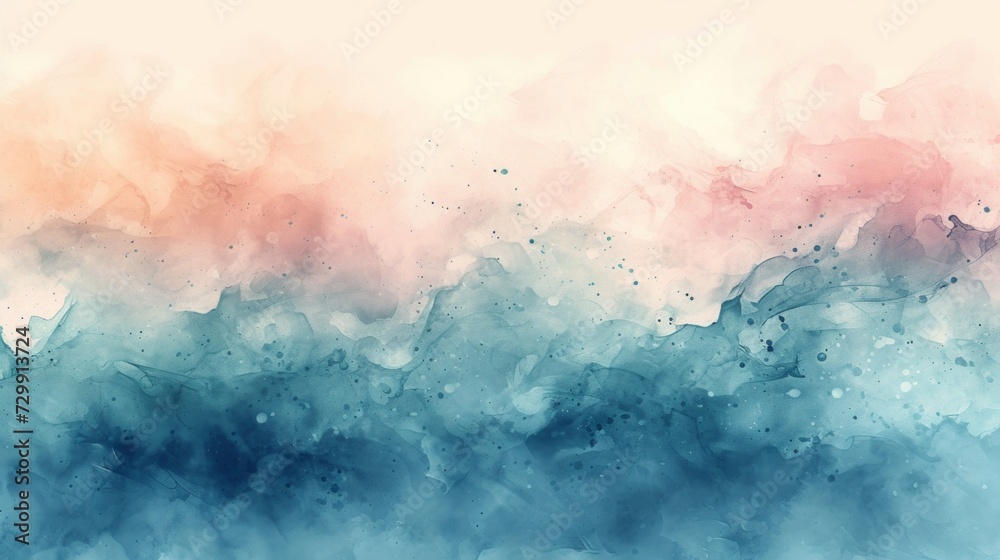 Delicate watercolor strokes in pastel hues, resembling a serene spa atmosphere