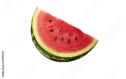 Watermelon, a Burst of Cool and Juicy Bliss on Hot Days on a White or Clear Surface PNG Transparent Background.