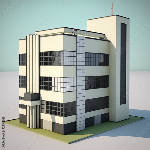 Bauhaus style buildings Generative AI 
