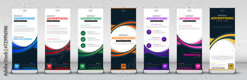 Roll Up banner design for Standee Banner Template, Abstract Background, flyer, presentation, leaflet, j flag, promotions, streets, x stand, x banner, exhibition display