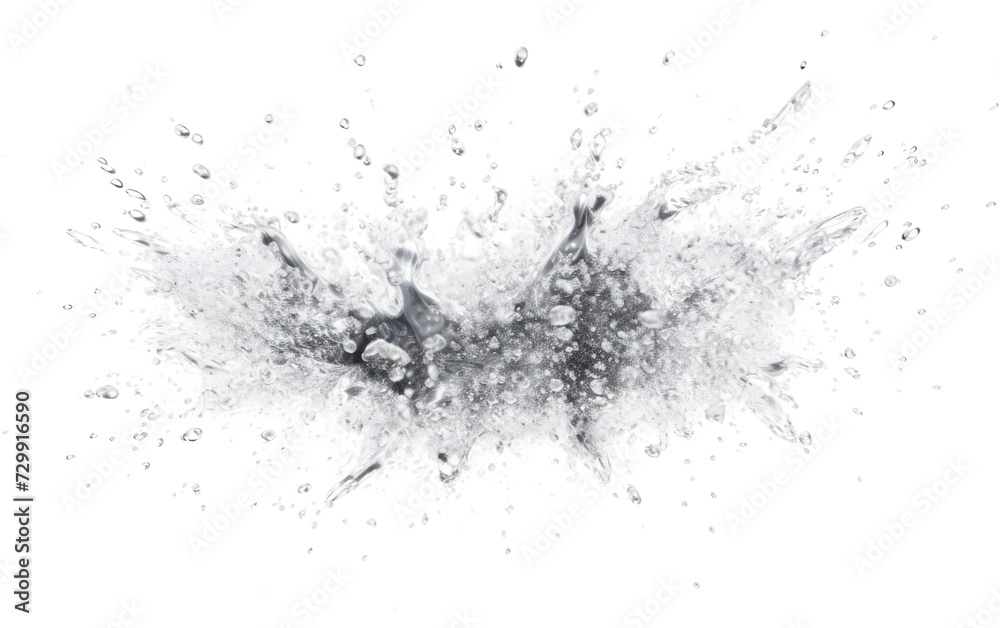 Fototapeta premium Falling Snow, a Soft Whispering Drift Creating a Blanket of Winter Serenity on a White or Clear Surface PNG Transparent Background.