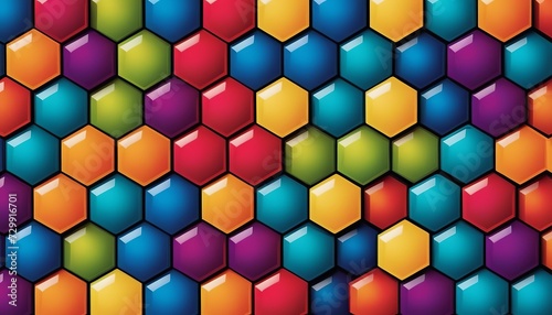 Hexagon Pattern  A Simple and Colorful Background Design