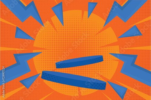 promotional podium display with comic concept in vector
