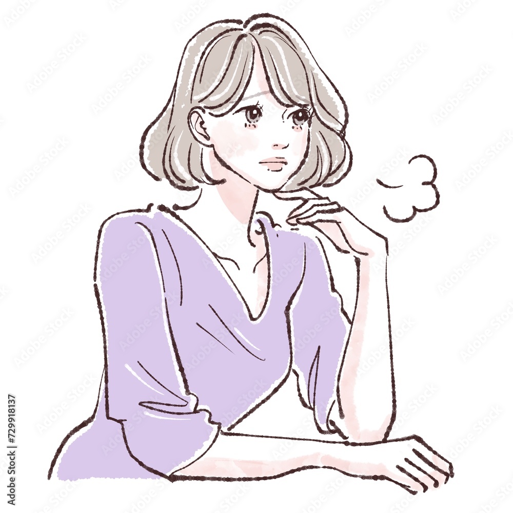 悩む/考える/落ち込む/不安/どうしよう/うーん/悲しい/疑問/考え事/溜め息/悩み/切ない/迷走/解説/説明/注目/教える/先生/解説者/アドバイス/黒板/授業/講義/こちら/案内する/注目/水彩/手描き/女性/女の子のイラスト素材 悩む/考える/落ち込む/不安/どうしよう/うーん/悲しい/疑問/考え事/溜め息/悩み/切ない/迷走/解説/説明/注目/教える/先生/解説者/アドバイス/黒板/授業/講義/こちら/案内する/注目/水彩/手描き/女性/女の子のイラスト素材