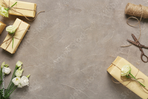 Elegant gift wrapping flat ...
