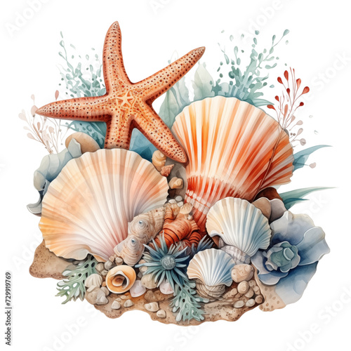 sea shell marine life summertime travel on the beach