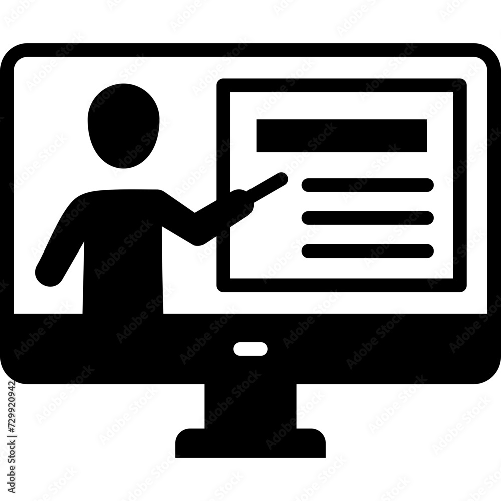 Online Learning Icon Online Learning Icon